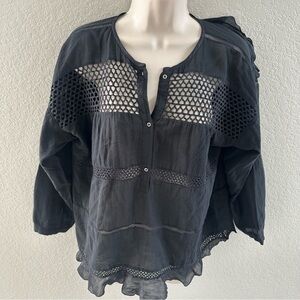 Isabel Marant Etoile Black Button Up Blouse